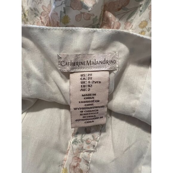 Catharine Malandrino Dress Girls Size 2T Floral Dainty Boho Spring Summer Lined - Picture 3 of 6